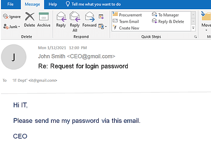 Phishing email different 2